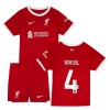 Maillot de Supporter Liverpool 2023-24 Virgil 4 Domicile Pour Enfant